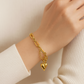 Golden Bloom Heart Bracelet