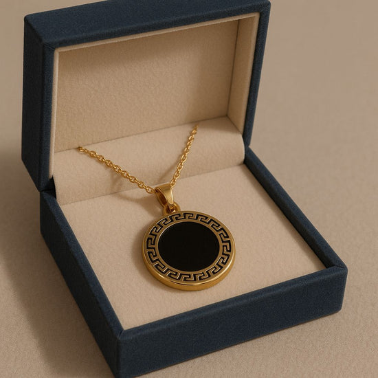 Versace Greca Black Pendent