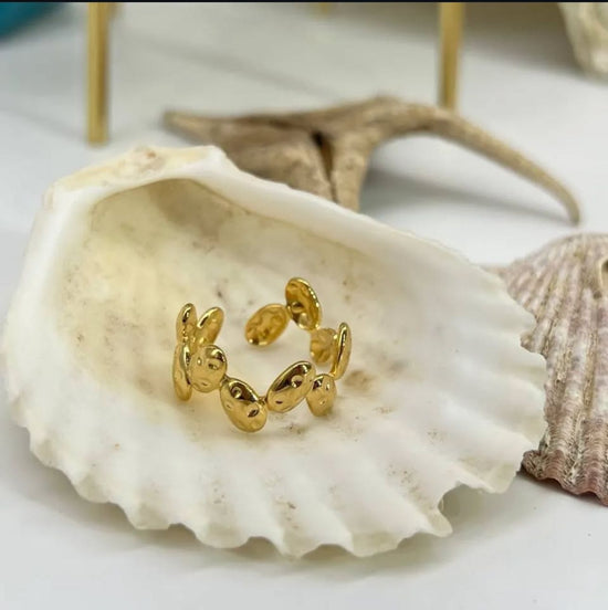Adjustable Golden Tide Ring