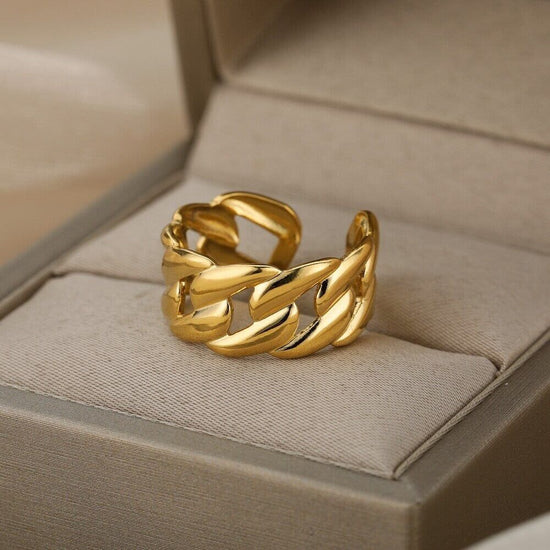 Adjustable Bold Link Luxe Ring