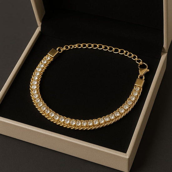 Crystal Curb Luxe Bracelet