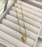Golden Bloom Heart Pendant