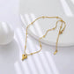 Golden Bloom Heart Pendant