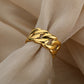 Adjustable Bold Link Luxe Ring