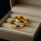EternaLuxe | Classic Gold Couple Ring Set